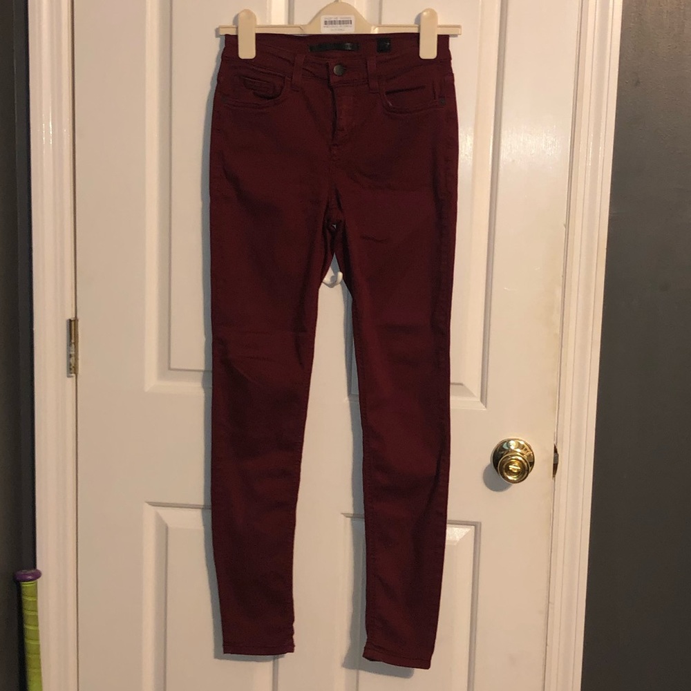 Deep Red Skinny Jean, Size 27